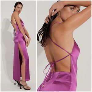 NWT Nonchalant Label Dress Size Small Maxi Formal Orchid Delta